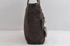 Authentic GUCCI Sherry Line Shoulder Tote Bag Canvas Leather 90472 Brown 8452I