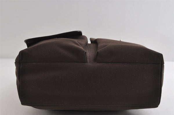 Authentic GUCCI Sherry Line Shoulder Tote Bag Canvas Leather 90472 Brown 8452I