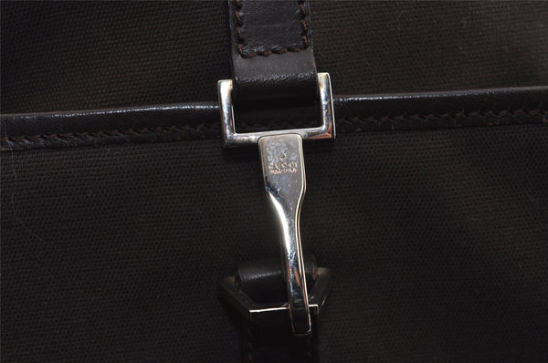 Authentic GUCCI Sherry Line Shoulder Tote Bag Canvas Leather 90472 Brown 8452I