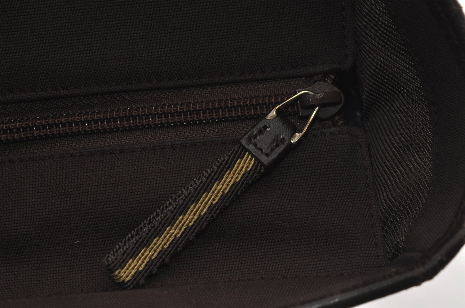 Authentic GUCCI Sherry Line Shoulder Tote Bag Canvas Leather 90472 Brown 8452I