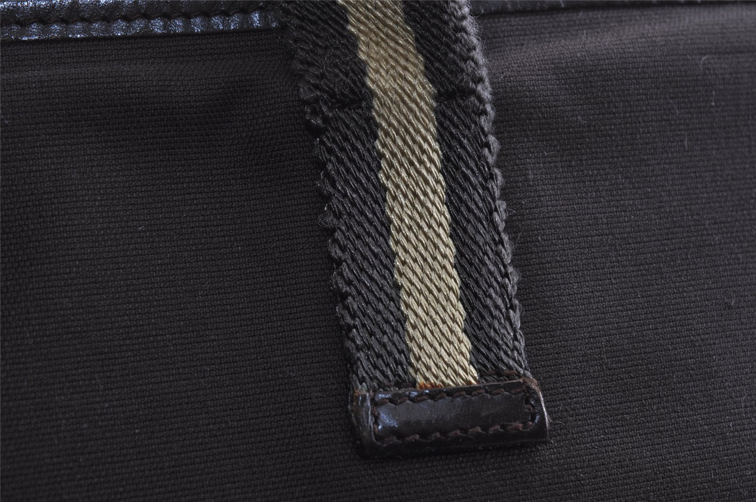 Authentic GUCCI Sherry Line Shoulder Tote Bag Canvas Leather 90472 Brown 8452I