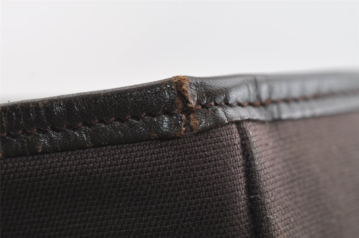 Authentic GUCCI Sherry Line Shoulder Tote Bag Canvas Leather 90472 Brown 8452I