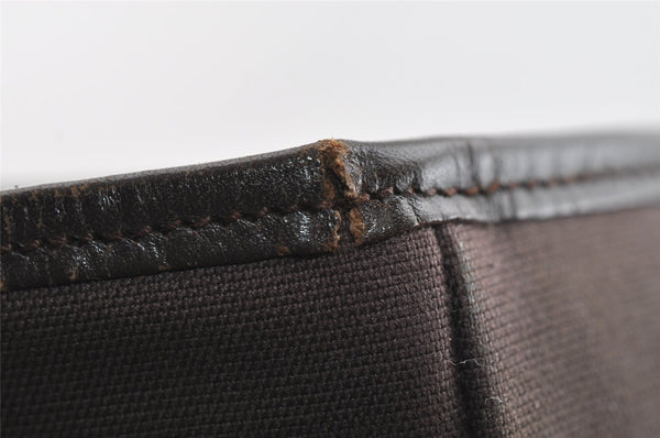 Authentic GUCCI Sherry Line Shoulder Tote Bag Canvas Leather 90472 Brown 8452I