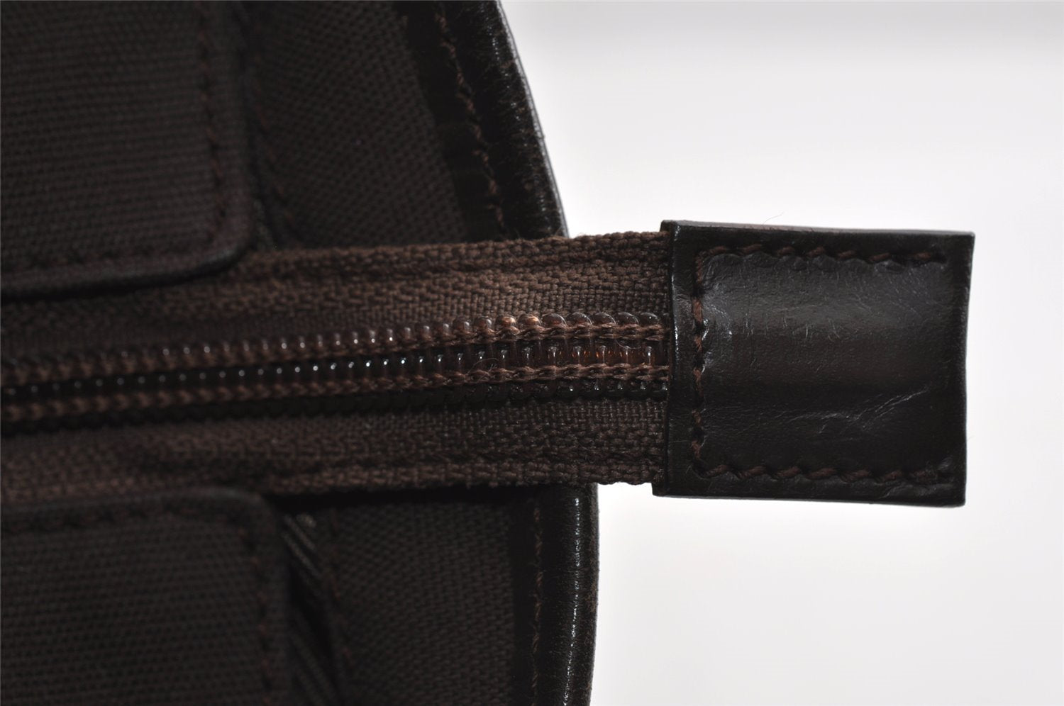 Authentic GUCCI Sherry Line Shoulder Tote Bag Canvas Leather 90472 Brown 8452I