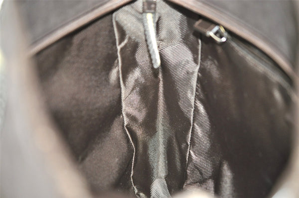 Authentic GUCCI Sherry Line Shoulder Tote Bag Canvas Leather 90472 Brown 8452I