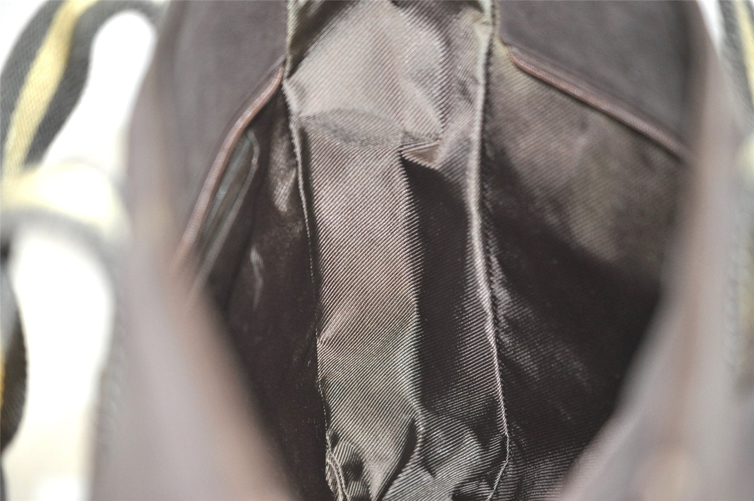 Authentic GUCCI Sherry Line Shoulder Tote Bag Canvas Leather 90472 Brown 8452I