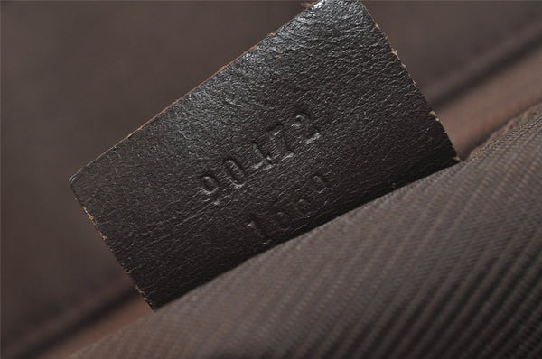 Authentic GUCCI Sherry Line Shoulder Tote Bag Canvas Leather 90472 Brown 8452I