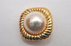 Authentic NINA RICCI Vintage Clip-on Imitation Pearl Earrings Gold Tone 8452J