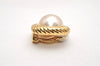 Authentic NINA RICCI Vintage Clip-on Imitation Pearl Earrings Gold Tone 8452J