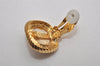 Authentic NINA RICCI Vintage Clip-on Imitation Pearl Earrings Gold Tone 8452J