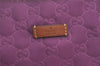 Authentic GUCCI Vintage Shoulder Tote Bag GG Nylon Leather 282439 Purple 8453I
