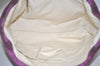 Authentic GUCCI Vintage Shoulder Tote Bag GG Nylon Leather 282439 Purple 8453I