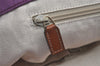 Authentic GUCCI Vintage Shoulder Tote Bag GG Nylon Leather 282439 Purple 8453I