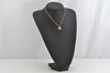 Authentic NINA RICCI Vintage Gold Tone Rhinestone Chain Pendant Necklace  8453J