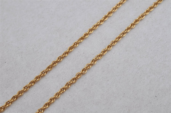 Authentic NINA RICCI Vintage Gold Tone Rhinestone Chain Pendant Necklace  8453J