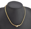 Authentic NINA RICCI Gold Tone Rhinestone Chain Pendant Choker Necklace 8454J