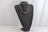 Authentic NINA RICCI Gold Tone Rhinestone Chain Pendant Choker Necklace 8454J