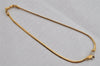 Authentic NINA RICCI Gold Tone Rhinestone Chain Pendant Choker Necklace 8454J