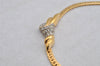 Authentic NINA RICCI Gold Tone Rhinestone Chain Pendant Choker Necklace 8454J