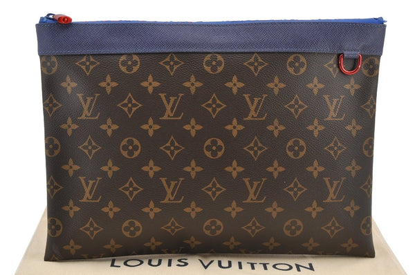 Authentic Louis Vuitton Monogram Pochette Apollo Clutch Hand Bag M63048 LV 8456I