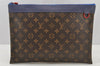 Authentic Louis Vuitton Monogram Pochette Apollo Clutch Hand Bag M63048 LV 8456I