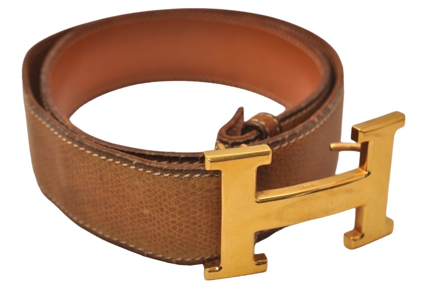 Authentic HERMES Leather Belt Reversible Size 70cm 27.6