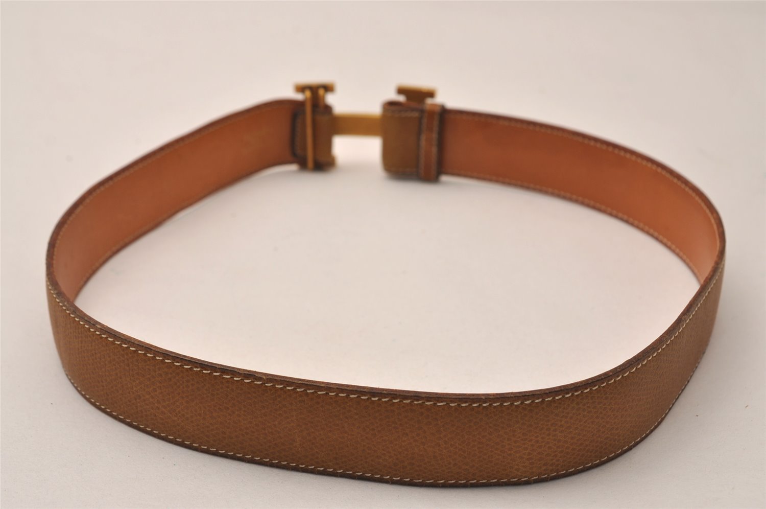 Authentic HERMES Leather Belt Reversible Size 70cm 27.6