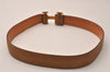 Authentic HERMES Leather Belt Reversible Size 70cm 27.6" Brown 8456J