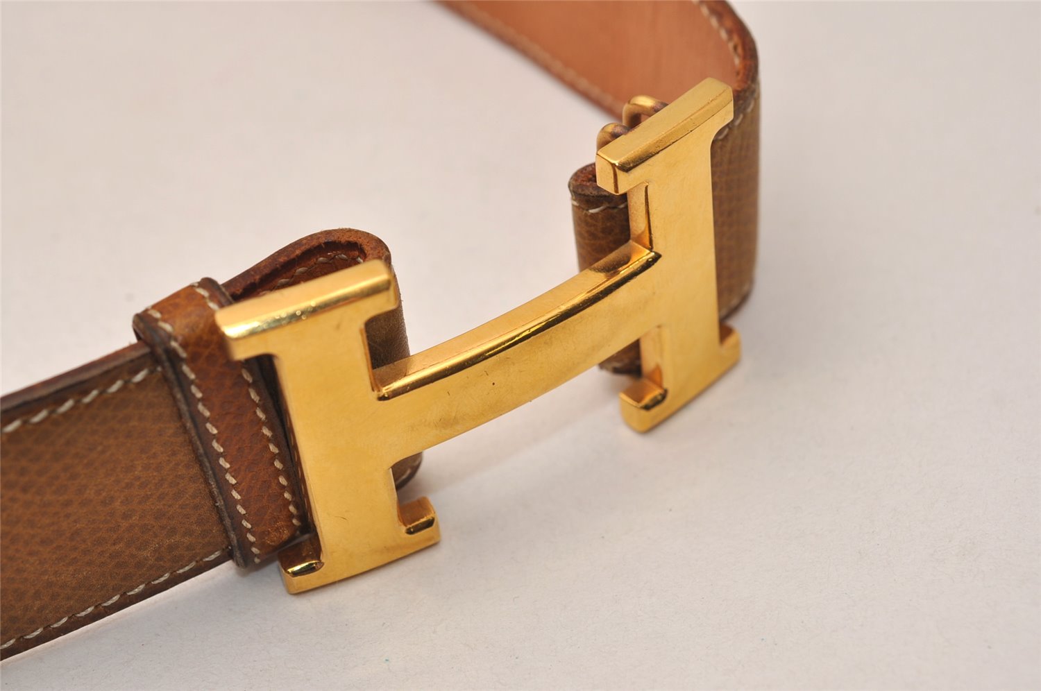 Authentic HERMES Leather Belt Reversible Size 70cm 27.6