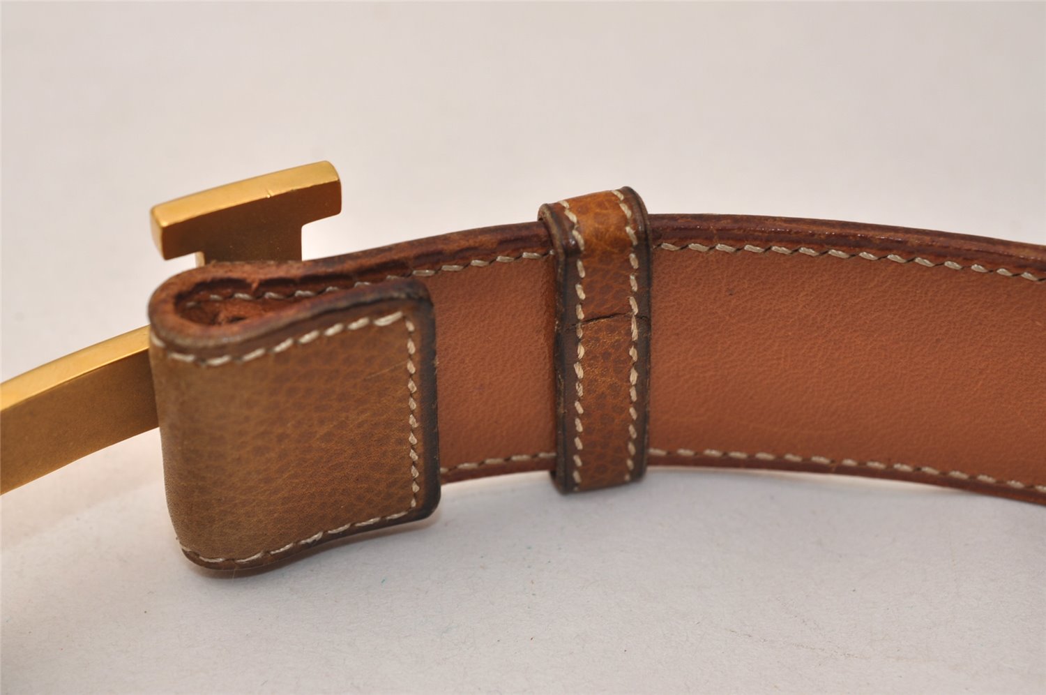 Authentic HERMES Leather Belt Reversible Size 70cm 27.6