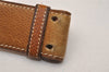 Authentic HERMES Leather Belt Reversible Size 70cm 27.6" Brown 8456J