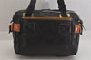 Authentic Chloe Vintage Audra Leather Hand Boston Bag Black 8456M