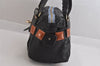 Authentic Chloe Vintage Audra Leather Hand Boston Bag Black 8456M