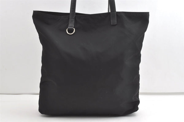 Authentic PRADA Vintage Nylon Tessuto Leather Shoulder Tote Bag Black 8457J