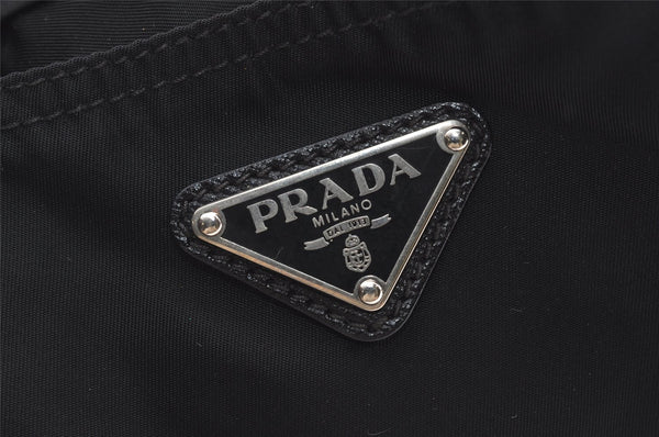 Authentic PRADA Vintage Nylon Tessuto Leather Shoulder Tote Bag Black 8457J