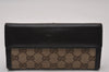 Authentic GUCCI Vintage Long Wallet Purse GG Canvas Leather 212113 Brown 8458I