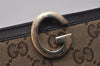 Authentic GUCCI Vintage Long Wallet Purse GG Canvas Leather 212113 Brown 8458I