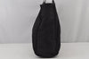 Authentic PRADA Vintage Nylon Tessuto Leather Shoulder Tote Bag Black 8458J