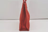 Authentic HERMES Deauville PM Vintage Hand Tote Bag Canvas Red 8459I