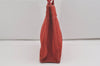 Authentic HERMES Deauville PM Vintage Hand Tote Bag Canvas Red 8459I