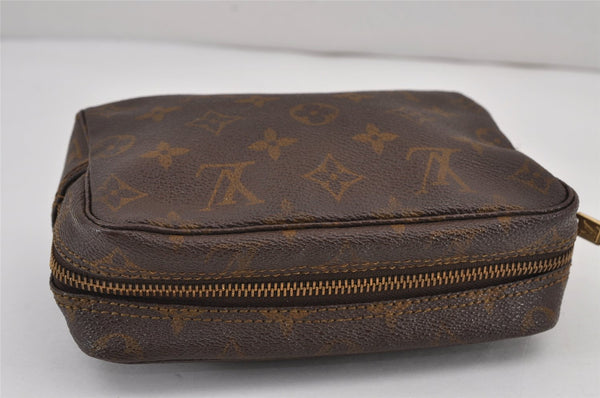 Auth Louis Vuitton Monogram Trousse Toilette 18 Clutch Hand Bag Old Model 8459J