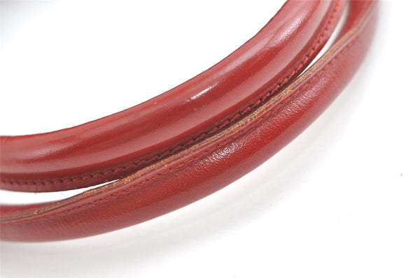 Authentic GUCCI Jackie Shoulder Hand Bag GG Canvas Leather 0021067 Red 8461J