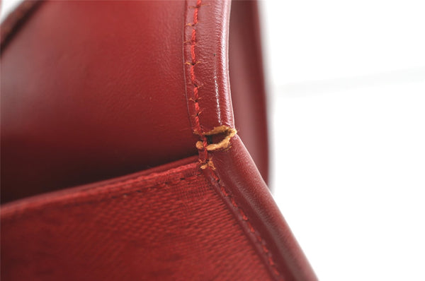 Authentic GUCCI Jackie Shoulder Hand Bag GG Canvas Leather 0021067 Red 8461J