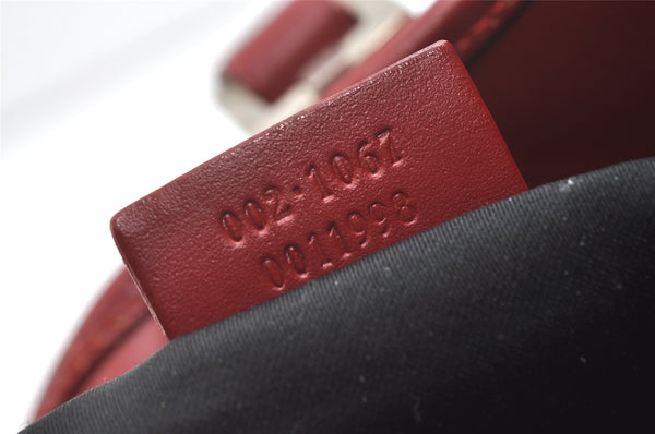 Authentic GUCCI Jackie Shoulder Hand Bag GG Canvas Leather 0021067 Red 8461J