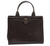 Authentic GUCCI Vintage Hand Tote Bag Leather Brown 8463I