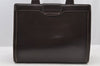 Authentic GUCCI Vintage Hand Tote Bag Leather Brown 8463I