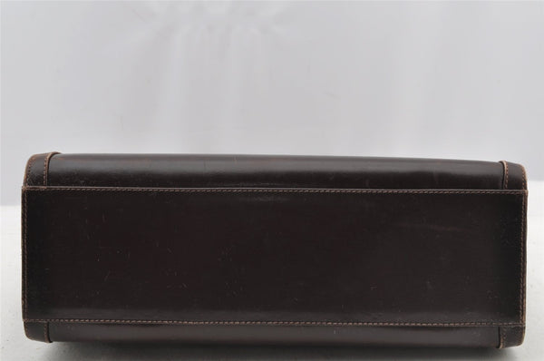 Authentic GUCCI Vintage Hand Tote Bag Leather Brown 8463I