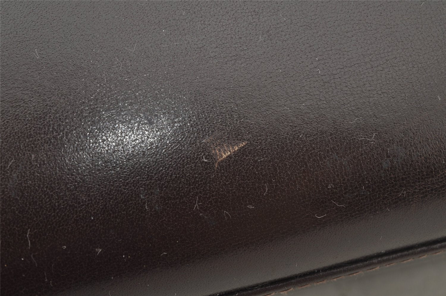 Authentic GUCCI Vintage Hand Tote Bag Leather Brown 8463I