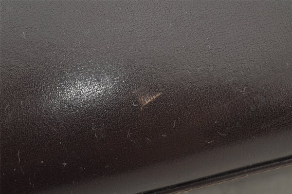 Authentic GUCCI Vintage Hand Tote Bag Leather Brown 8463I