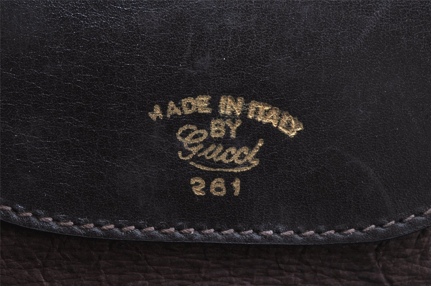 Authentic GUCCI Vintage Hand Tote Bag Leather Brown 8463I